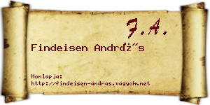 Findeisen András névjegykártya